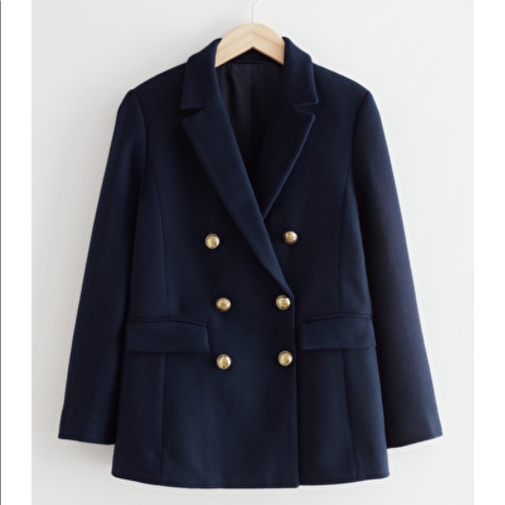 ✨SOLD!!✨ Like NEW!! Navy blue blazer & Other stories